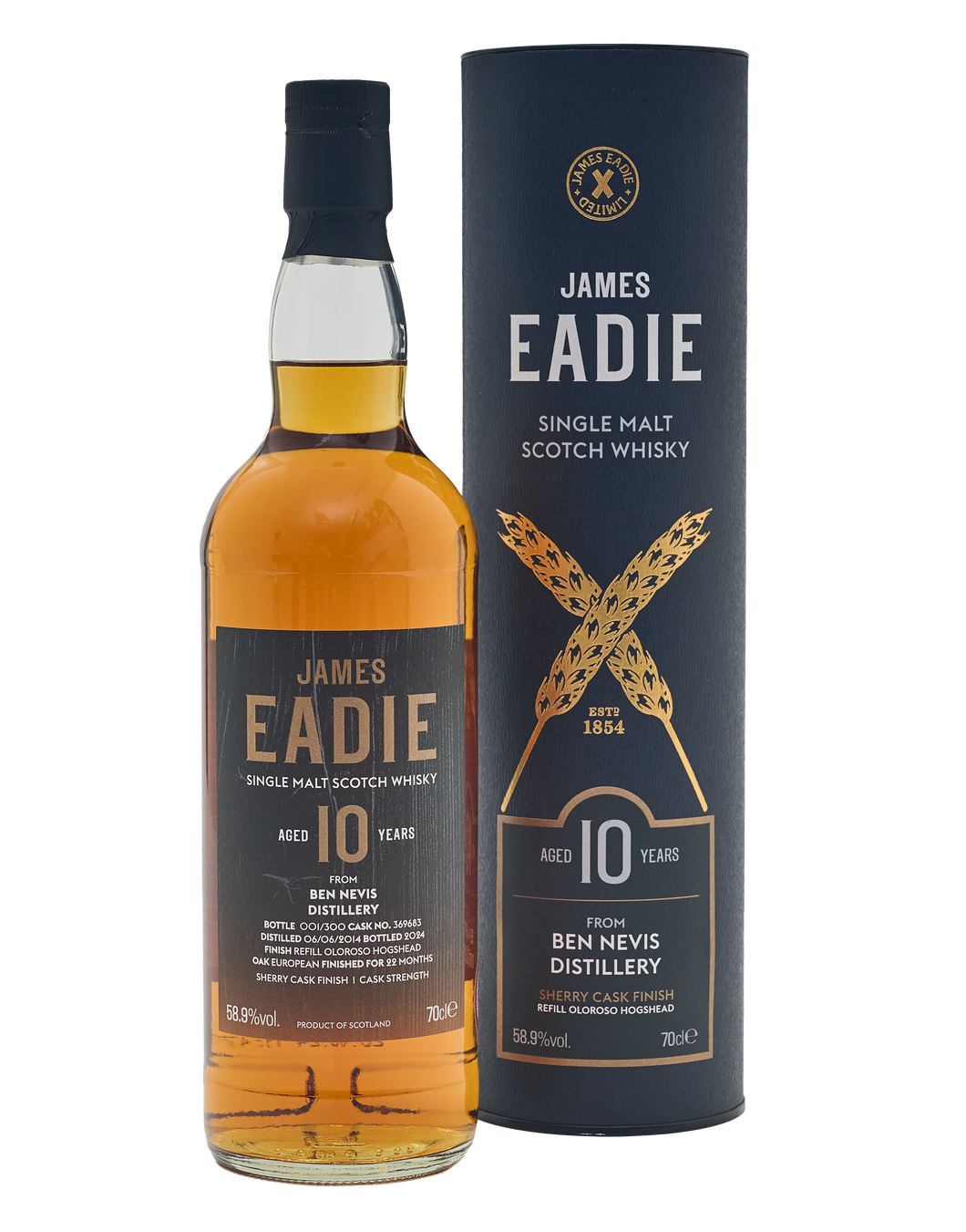 Ben Nevis 2014/2024 10YO European Oak Oloroso HHD Finish 700ml 58.90% James Eadie