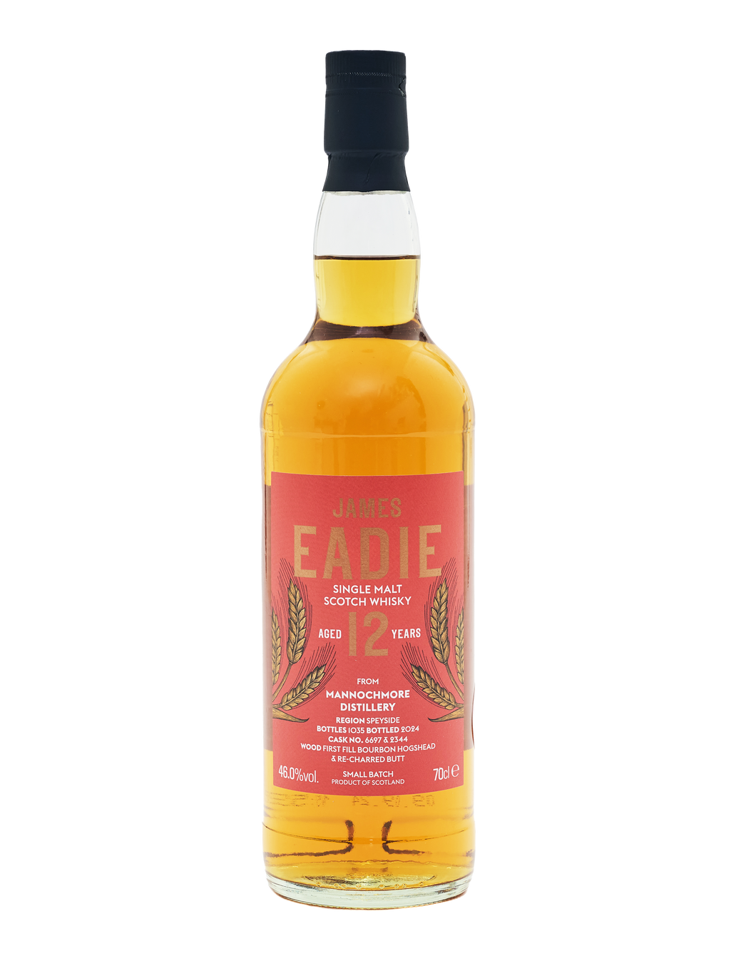 Mannochmore 12YO 1st Fill Bourbon HHD & Recharred Butt 700ml 46% James Eadie