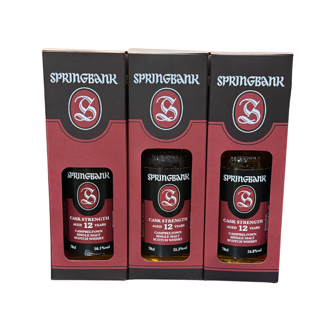 (Bundle) Trio Springbank 12 Cask Strength 700ml