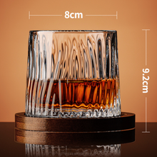 Load image into Gallery viewer, Flame (Glass + Base) Spinning Whisky Rock Glass 280ml (1pc)
