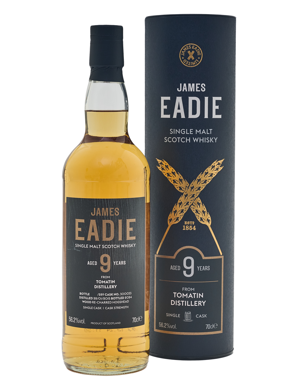 Tomatin 2015/2024 9YO Re-charred HHD 700ml 56.2% James Eadie