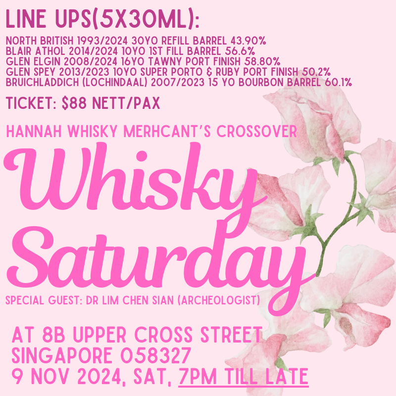 Hannah Whisky Merchant's Whisky Cross Over w Archeologist Saturday, 9 NOV 2024, 7pm